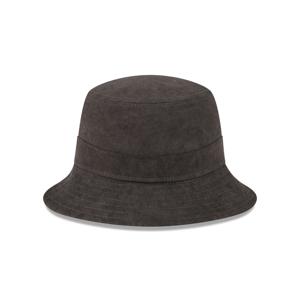 New Era Cap Washed Twill Black Bucket Hat