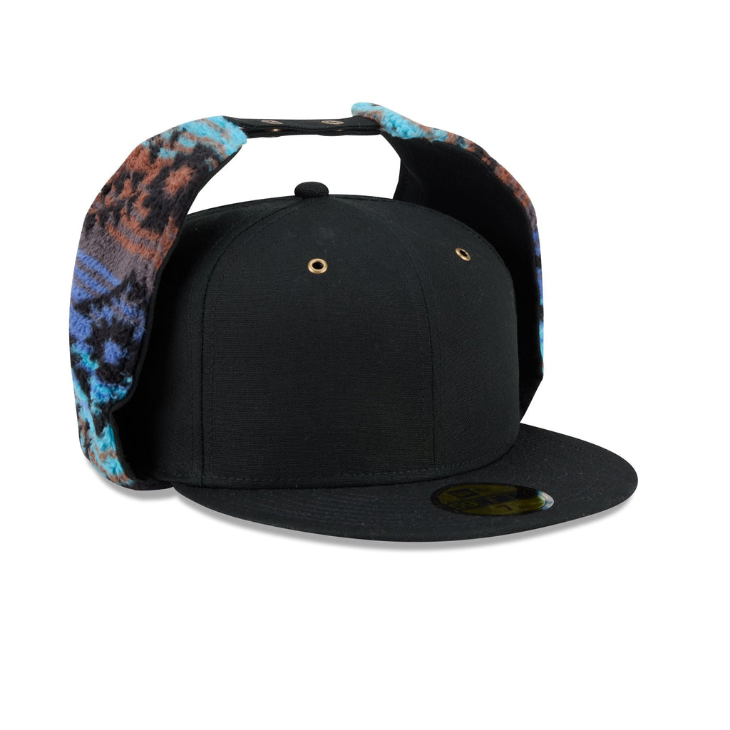 New Era Cap Canvas Black Dog Ear 59FIFTY Fitted Hat
