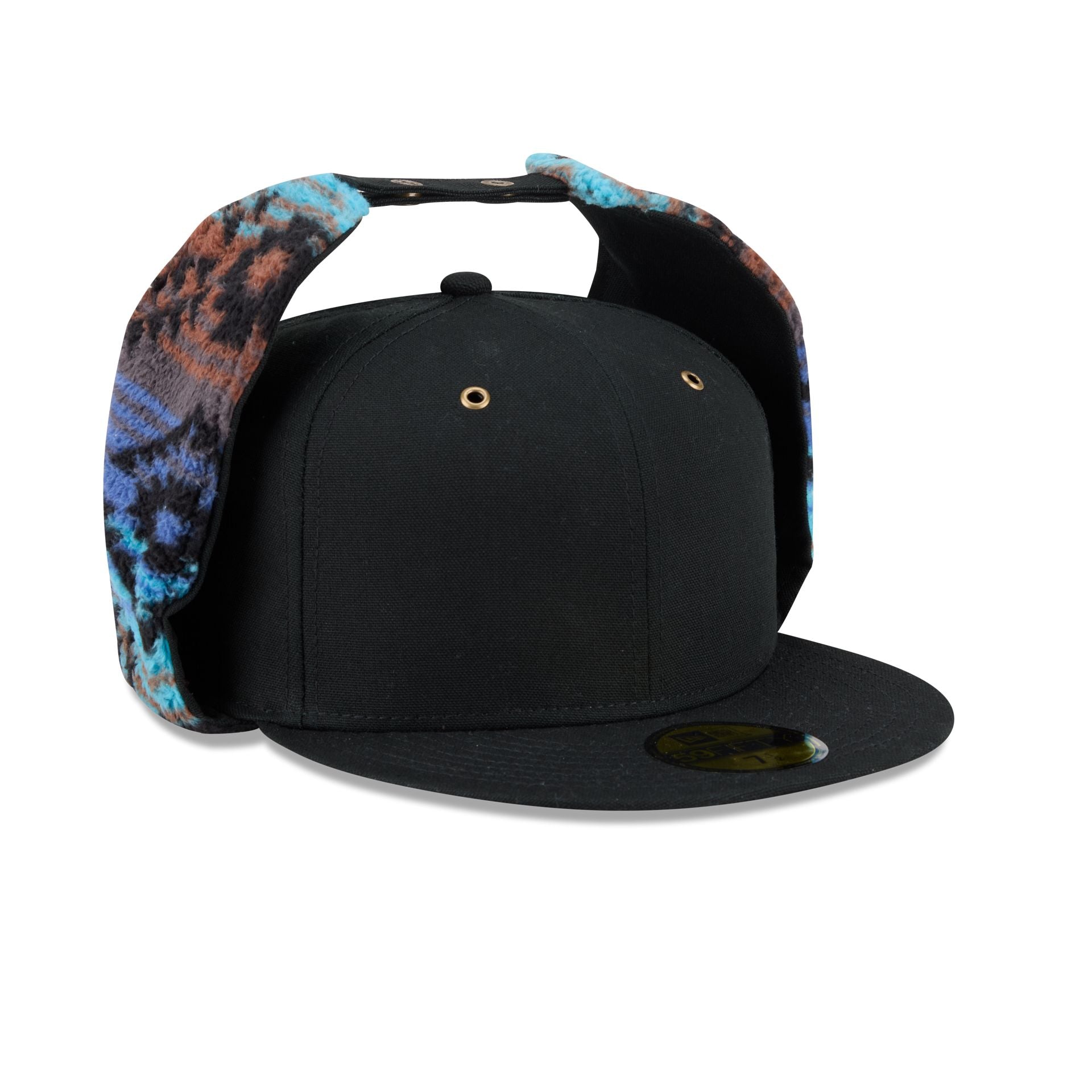 New Era Cap Canvas Black Dog Ear 59FIFTY Fitted Hat