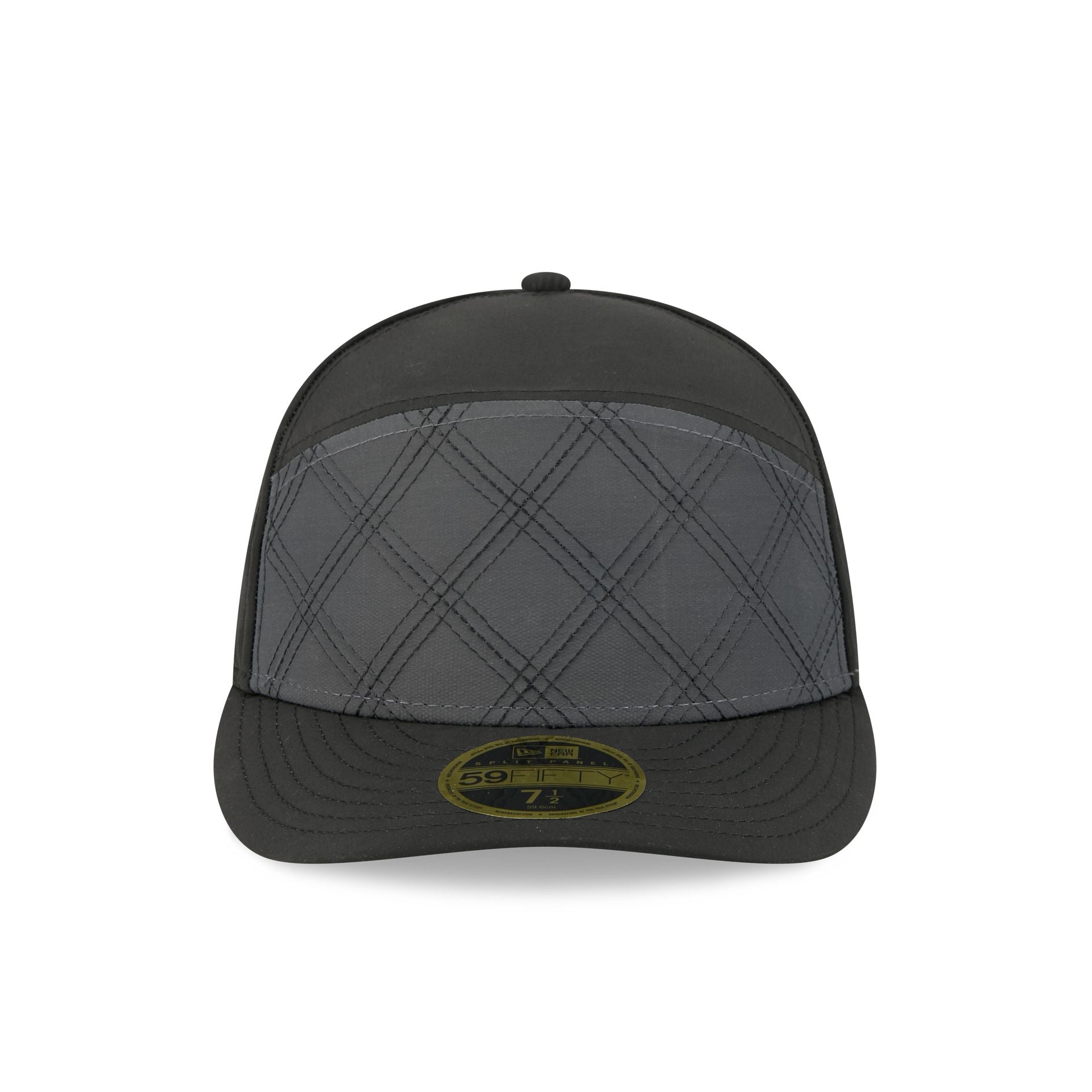 New Era Cap Silver Tier Quilted Split Panel 59FIFTY Fitted Hat