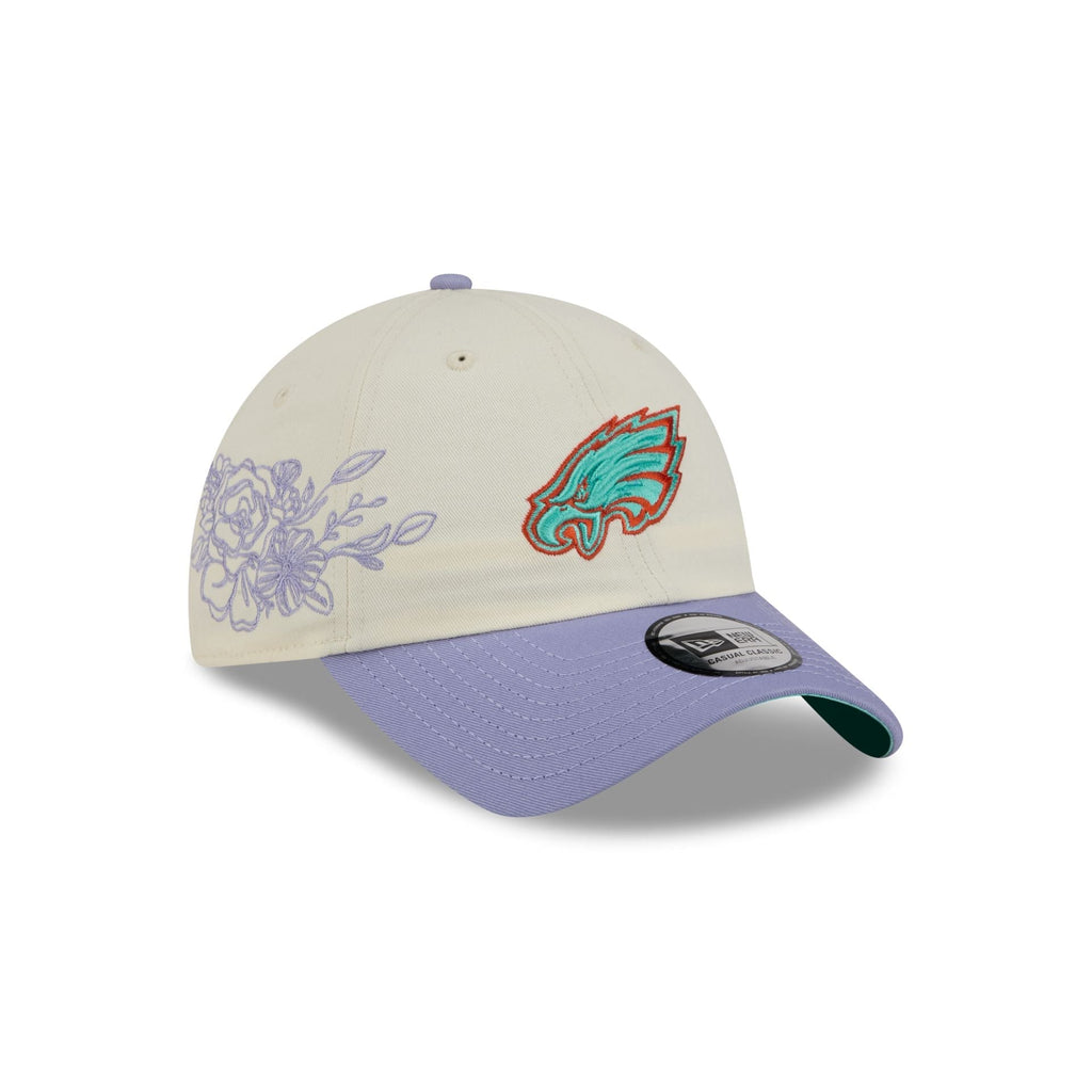 Philadelphia Eagles Lavender Flowers Casual Classic Adjustable Hat