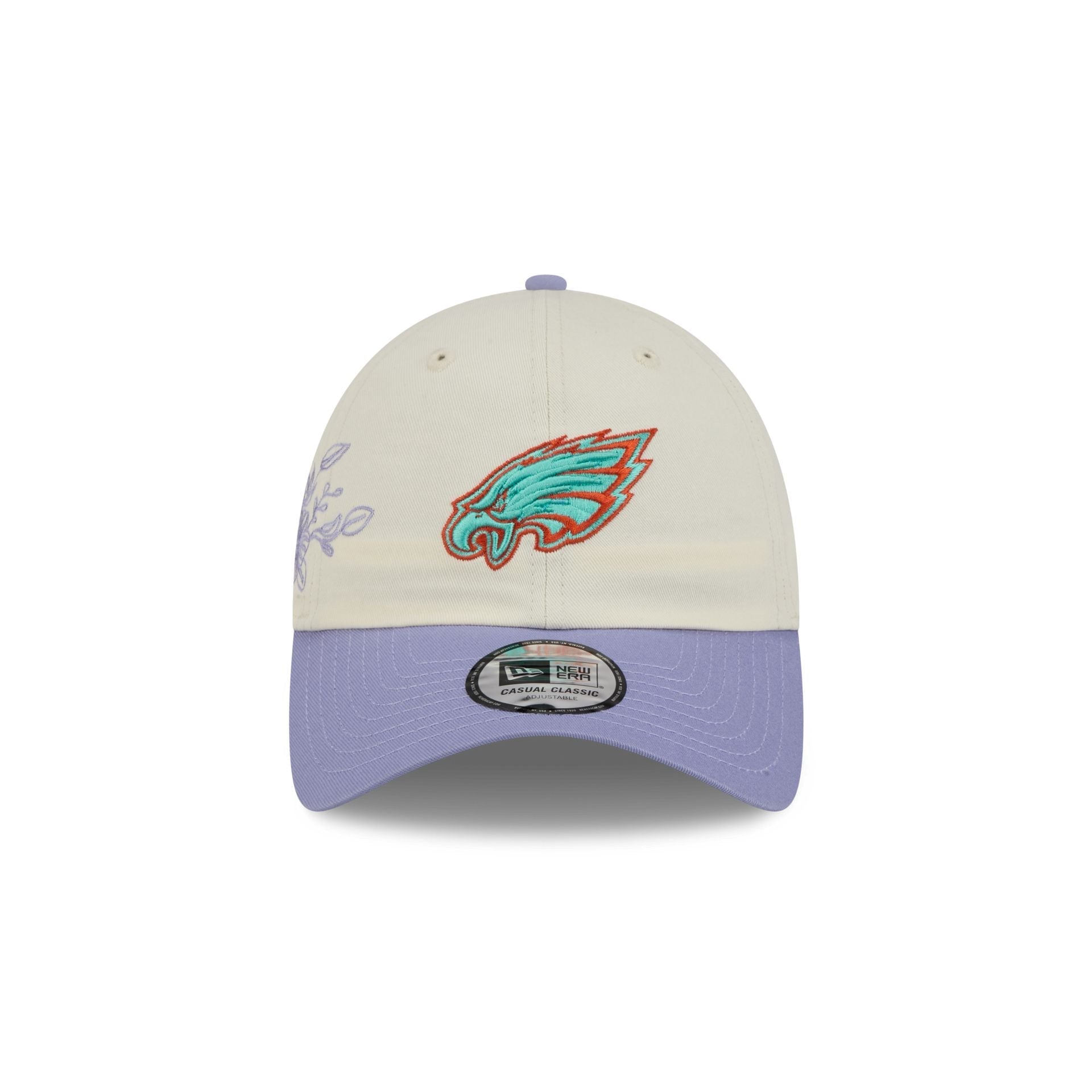 Philadelphia Eagles Lavender Flowers Casual Classic Adjustable Hat