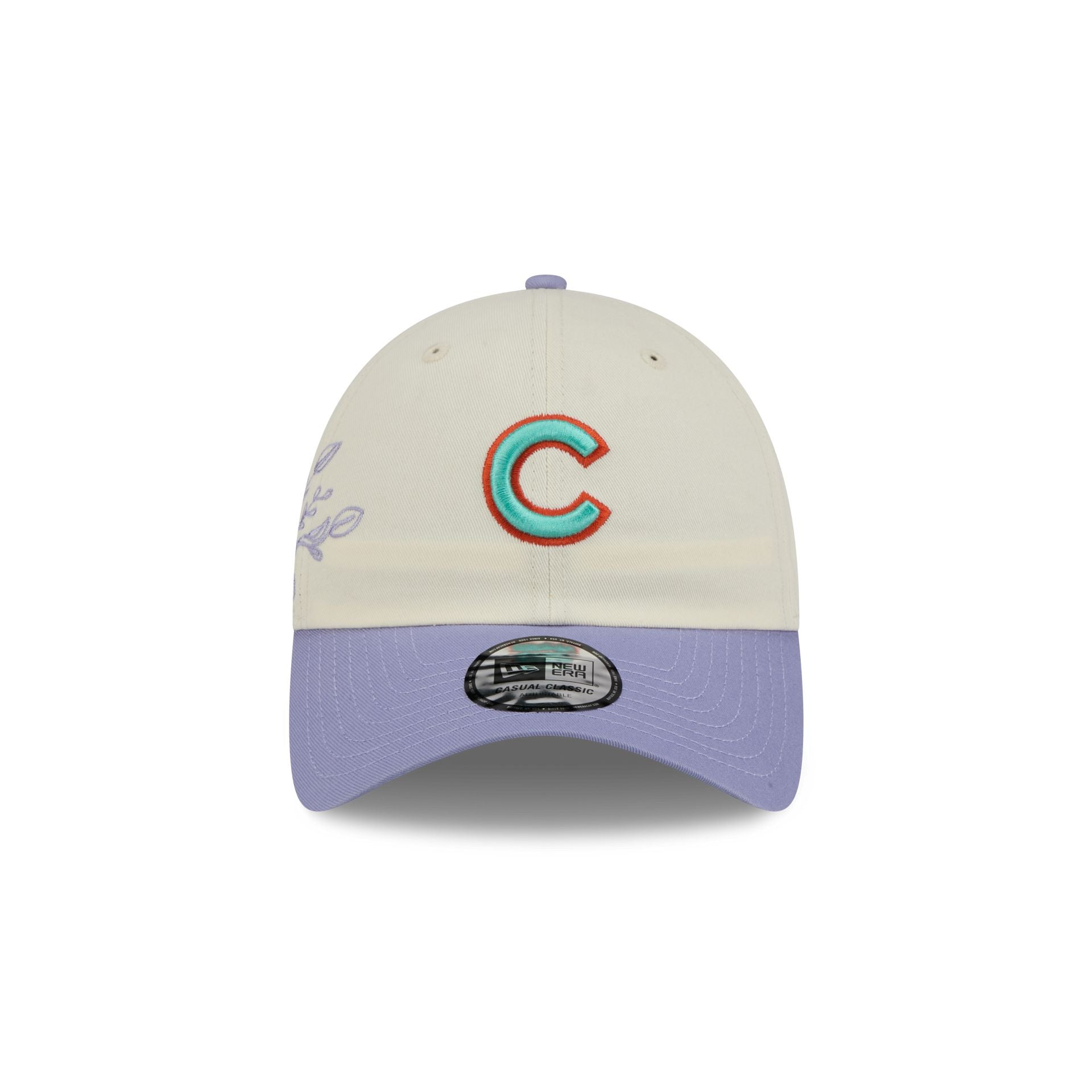 Chicago Cubs Lavender Flowers Casual Classic Adjustable Hat