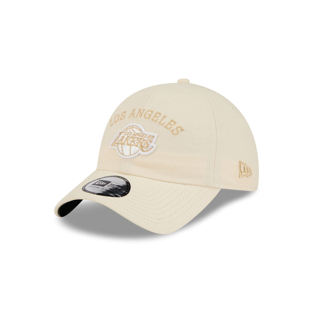 Los Angeles Lakers Team Logo Cream Casual Classic Adjustable Hat