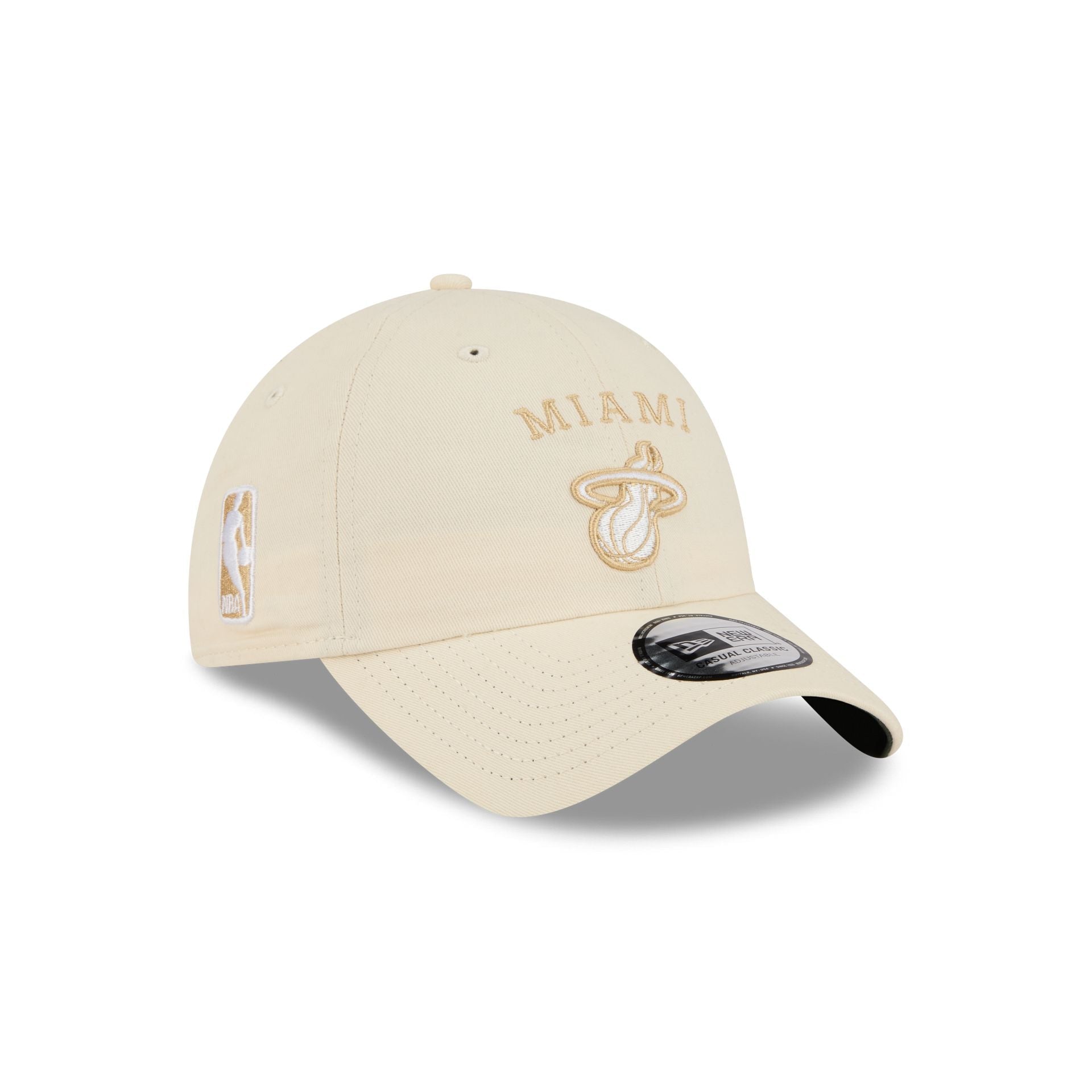 Miami Heat Team Logo Cream Casual Classic Adjustable Hat