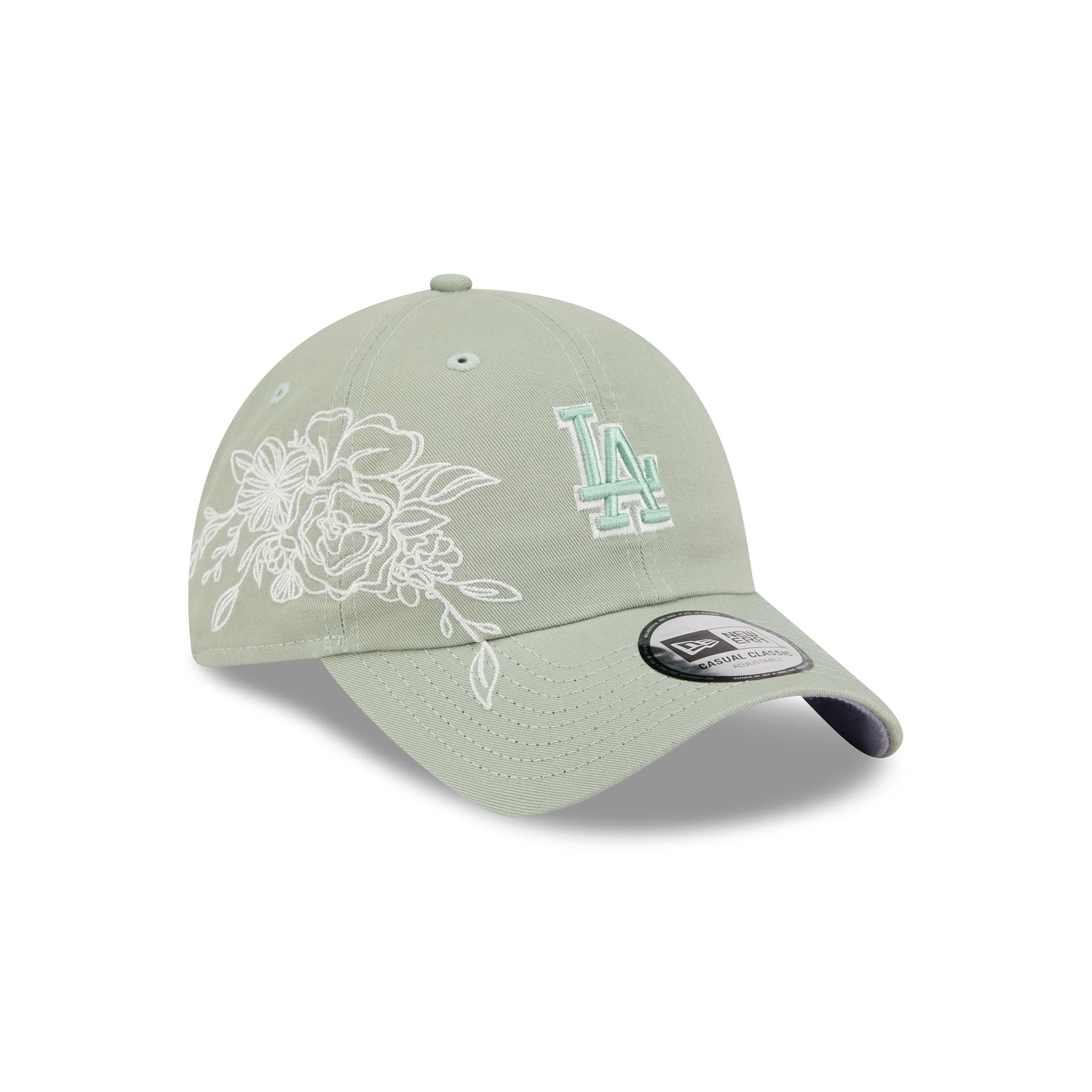 Los Angeles Dodgers Stitched Flowers Casual Classic Adjustable Hat