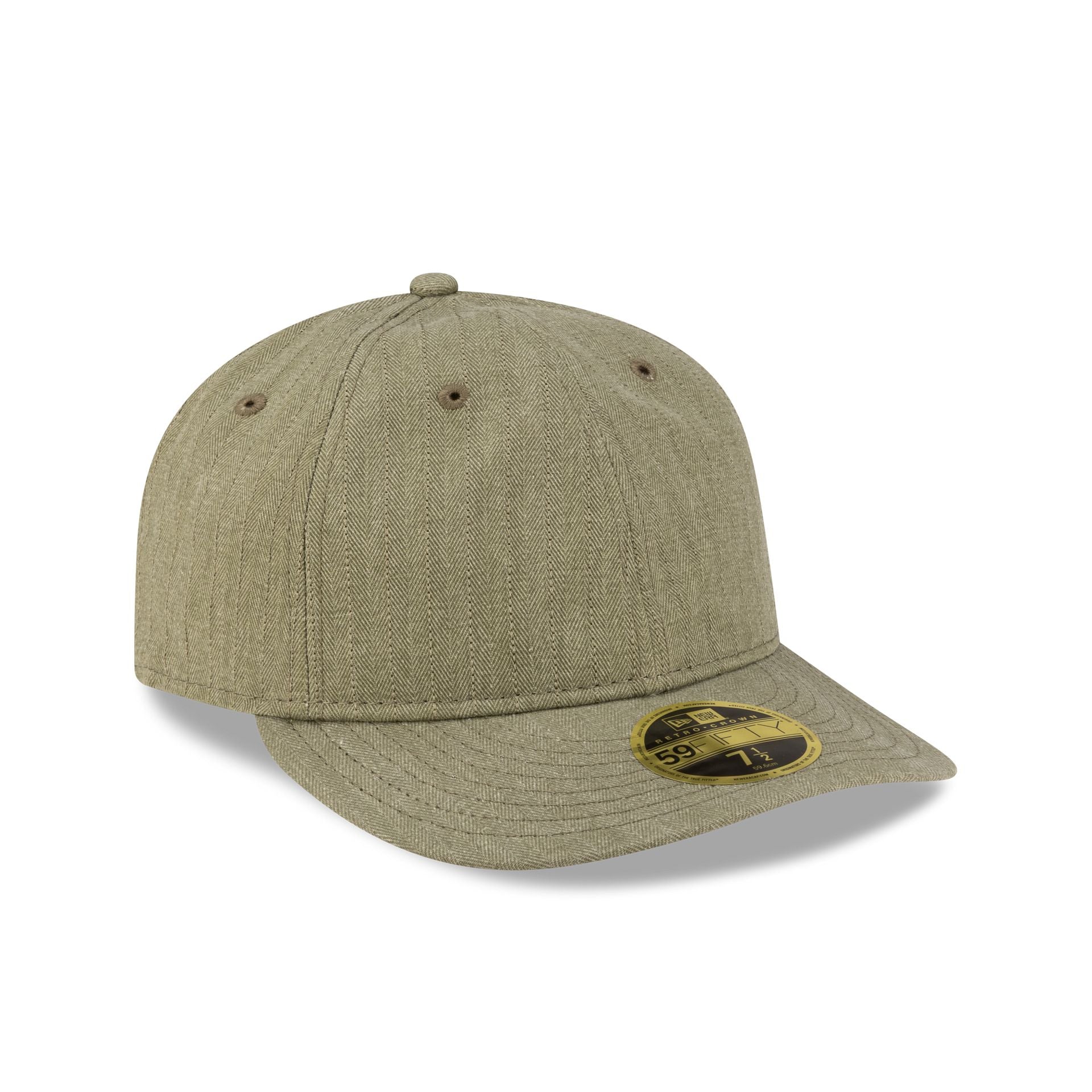 New Era Cap Herringbone New Olive Retro Crown 59FIFTY Fitted Hat