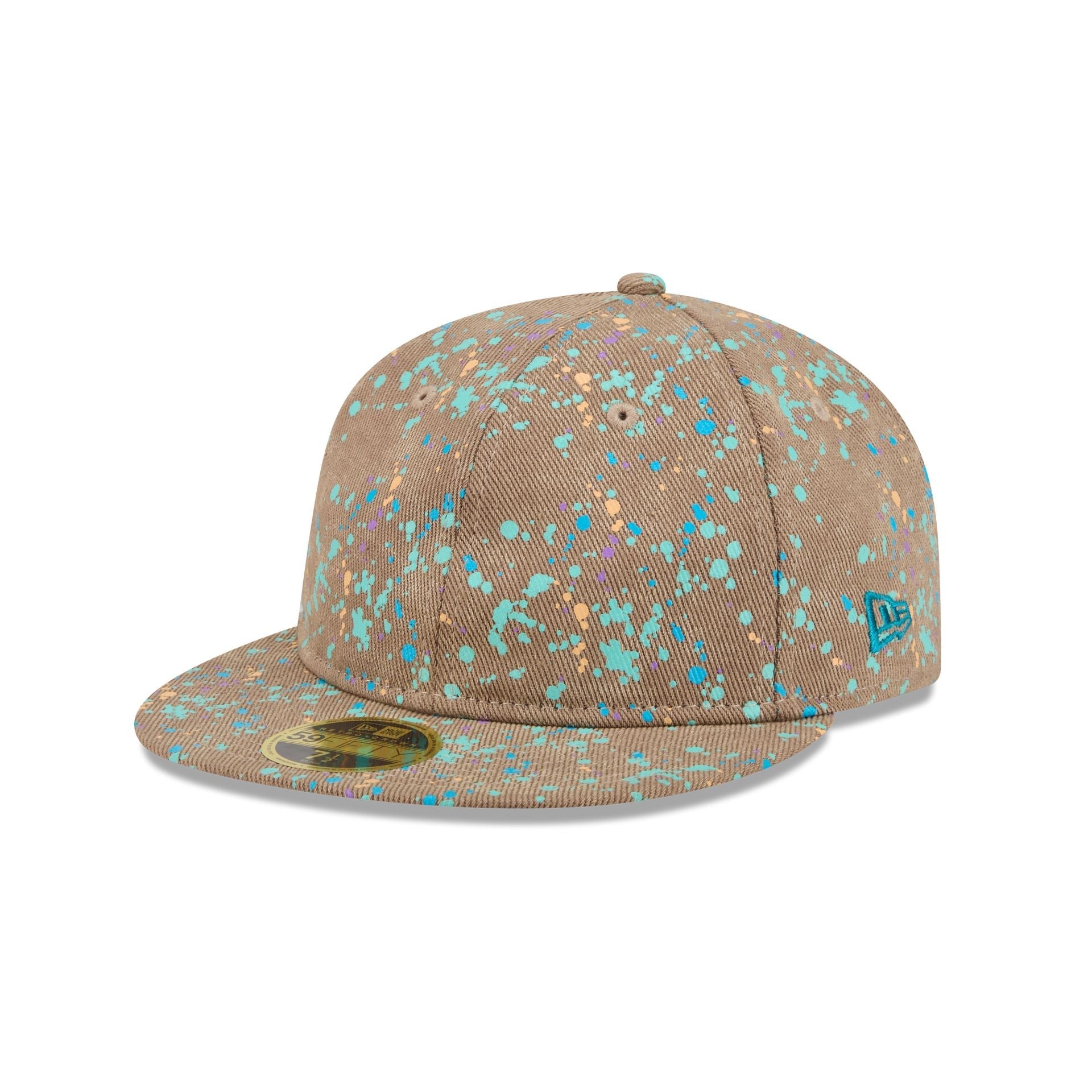New Era Cap Gold Tier Denim Splash Retro Crown 59FIFTY Fitted Hat