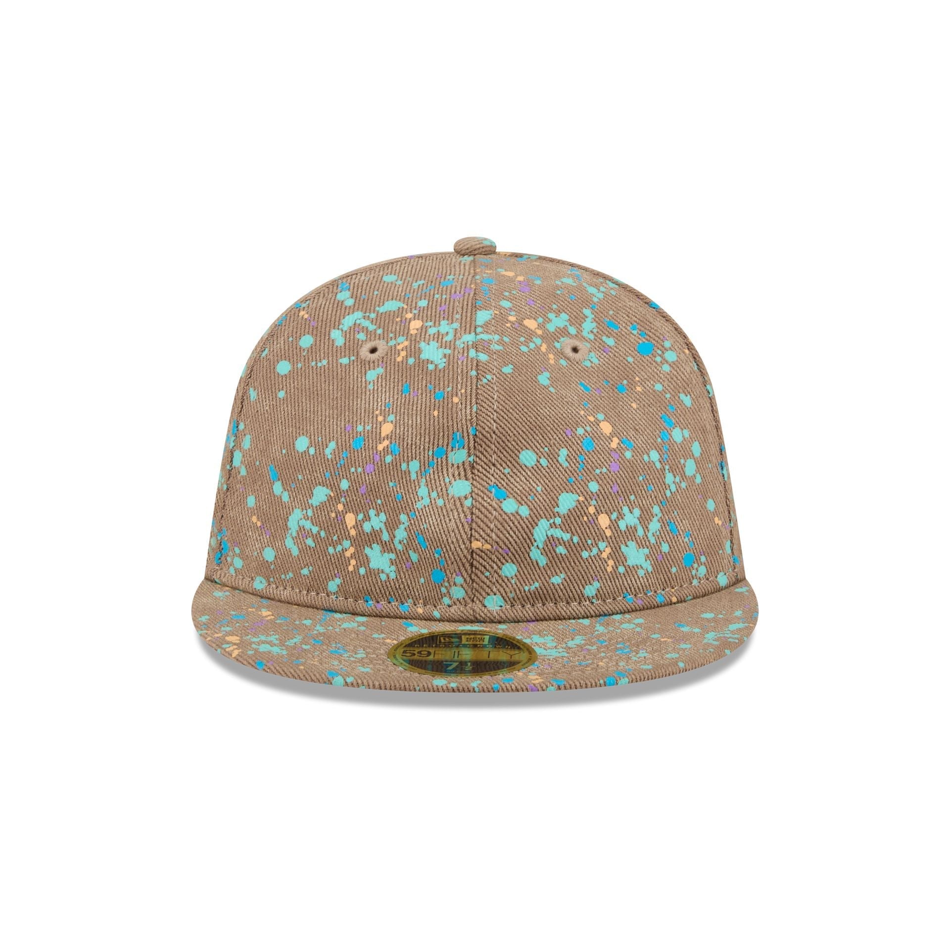 New Era Cap Gold Tier Denim Splash Retro Crown 59FIFTY Fitted Hat