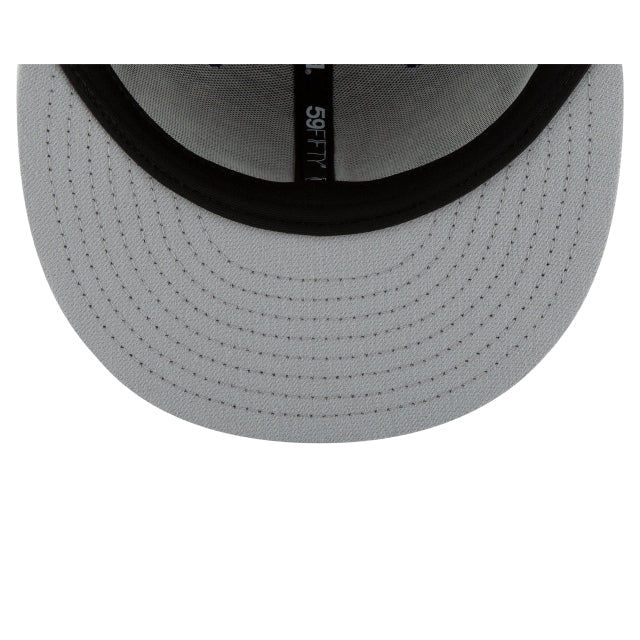 Los Angeles Angels Black and White Basic 59FIFTY Fitted Hat