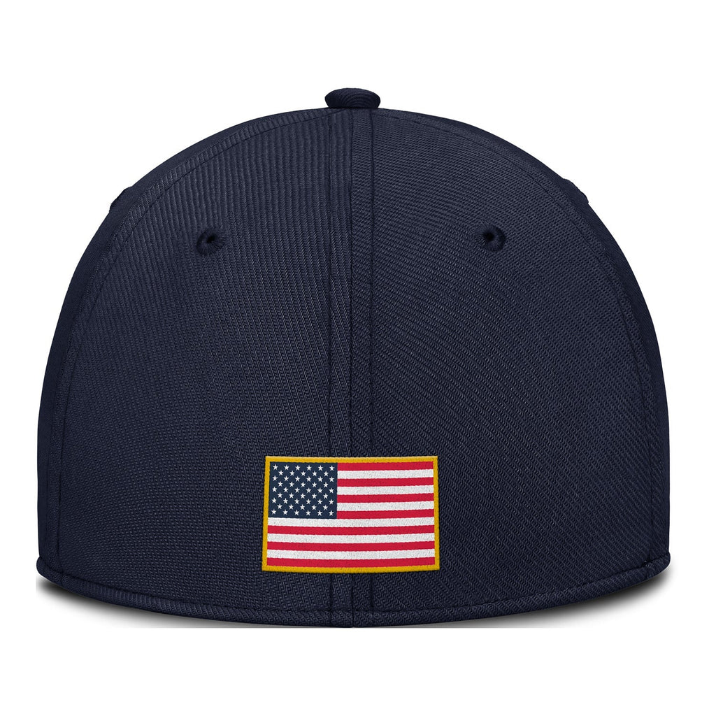 Michigan Wolverines Nike Navy Coaches Dri-Fit Structured Swooshflex Hat