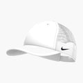Nike Snapback Mesh Trucker Cap in White/White/Black