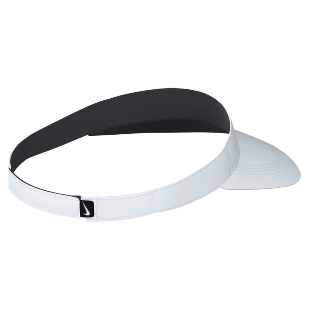 Nike Swoosh Ace Visor in White/Anthracite/Black